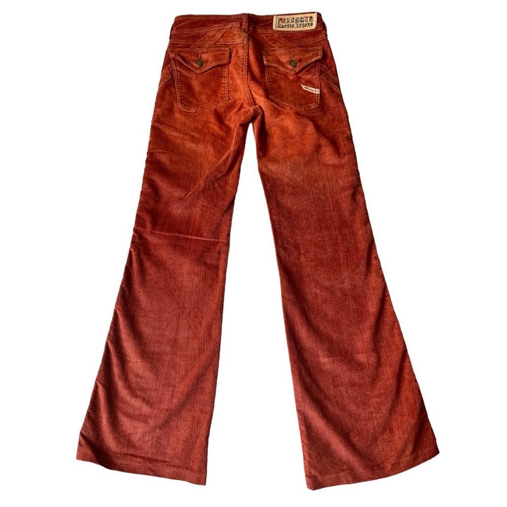 NWT Vintage Parasuco Corduroy Flared Pants Jeans Low Rise Extra Long 23 - Picture 3 of 8